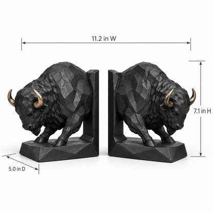 Iron Bison Bookends