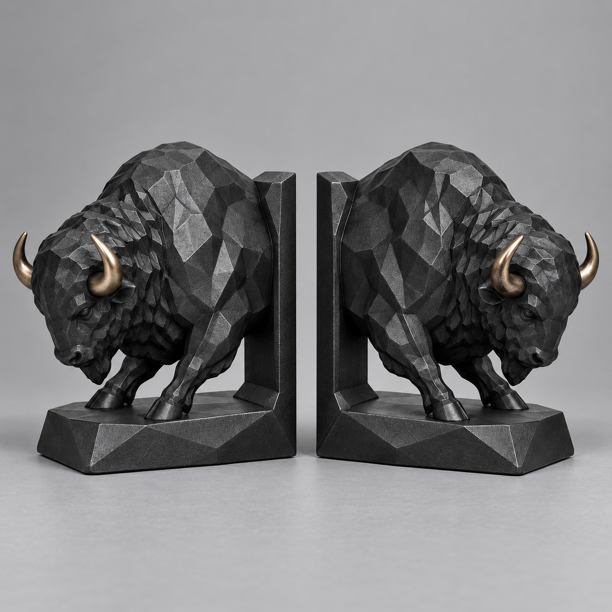 Iron Bison Bookends