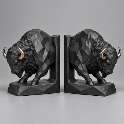 Iron Bison Bookends