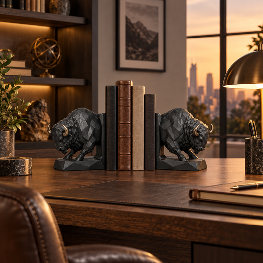Iron Bison Bookends