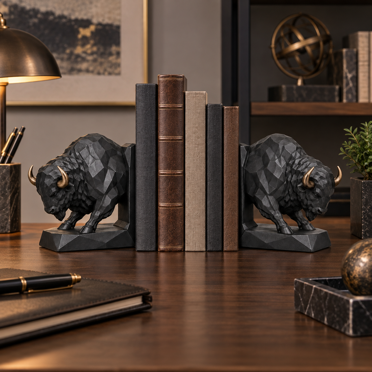 Iron Bison Bookends